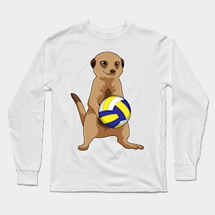 Meerkat with Volleyball Long Sleeve T-Shirt